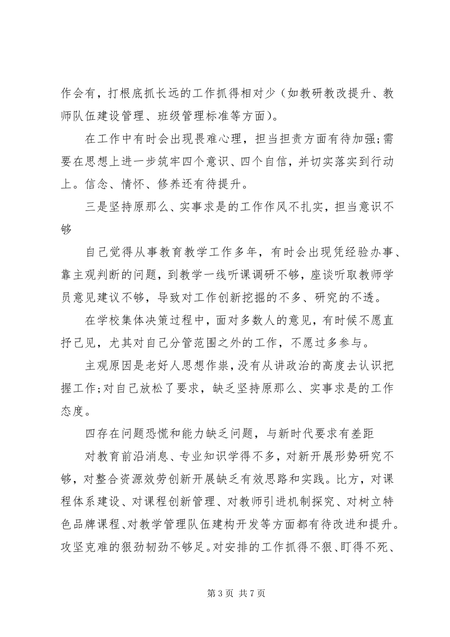 2023年民主生活会主题教育个人剖析材料.docx_第3页