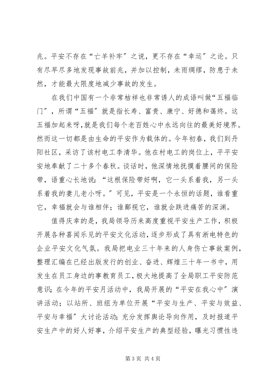 2023年景区管理所工作者安全才是福演讲稿.docx_第3页