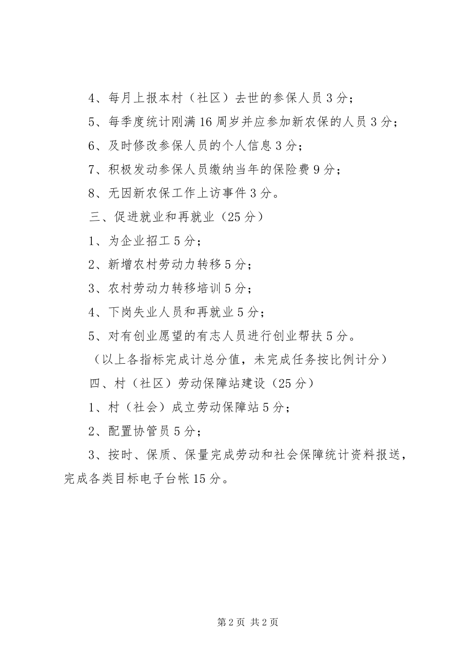 2023年镇劳动和社会保障及考核办法.docx_第2页