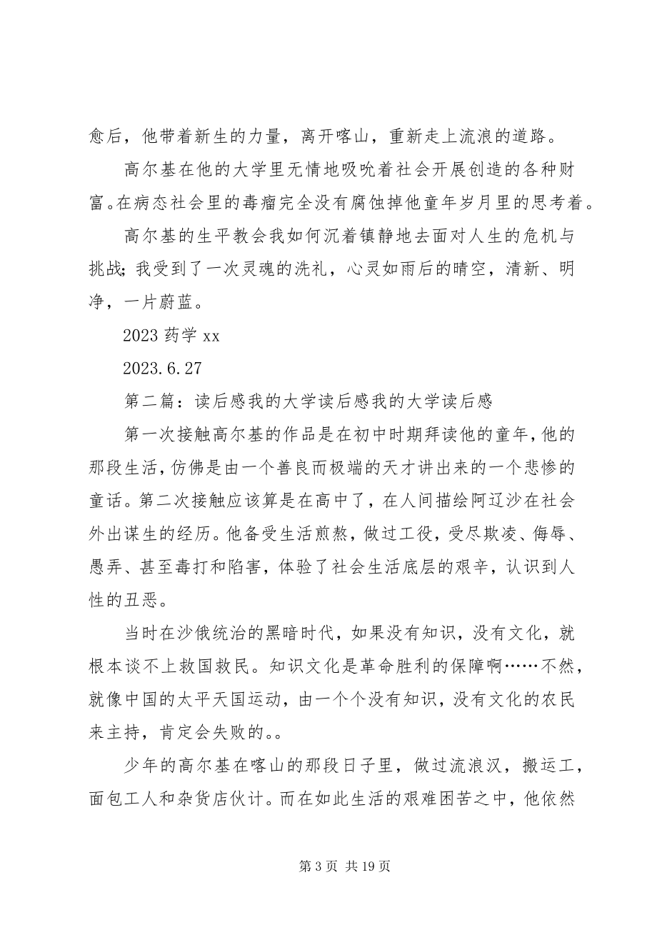 2023年我的大学读后感XX.docx_第3页