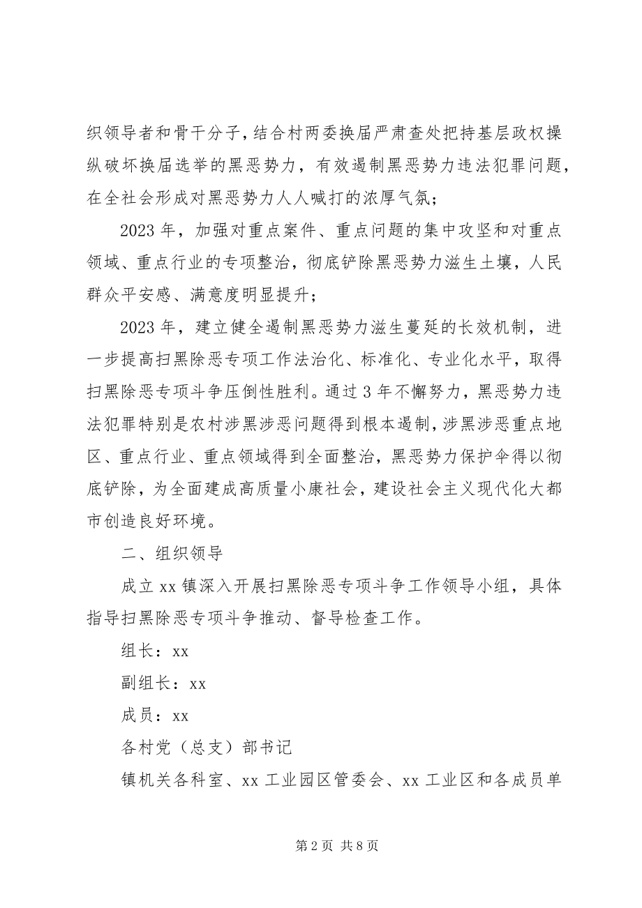 2023年乡镇深入开展扫黑除恶专项斗争实施方案.docx_第2页