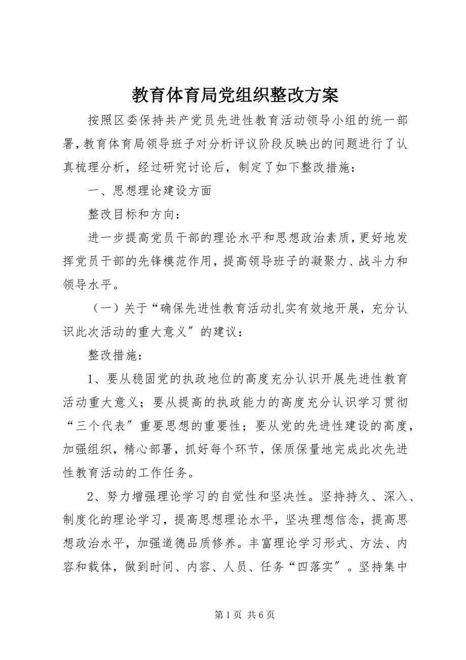 2023年教育局党组织整改方案.docx_第1页