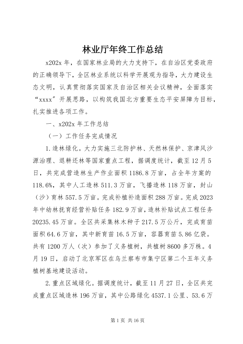 2023年林业厅终工作总结.docx_第1页