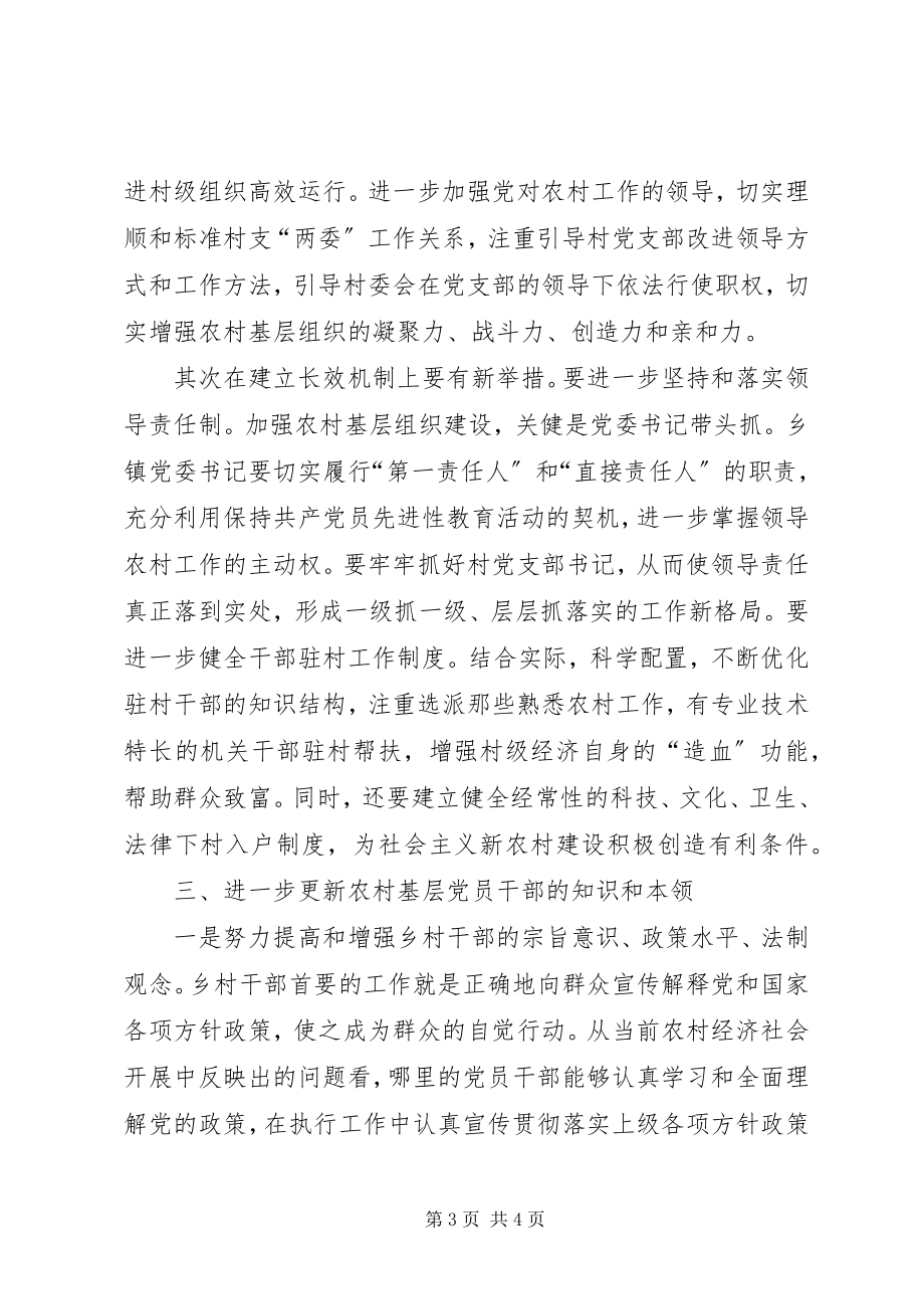 2023年着力创新农村基层组织建设不断夯实党的执政基础.docx_第3页