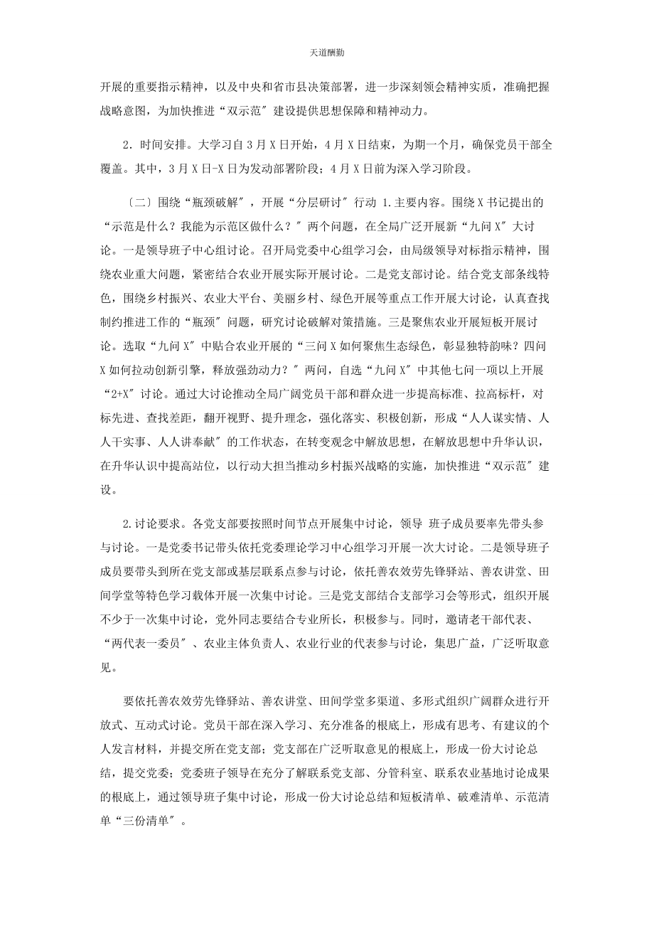 2023年“奋进示范区奋战示范点”大学习大讨论大调研活动实施意见.docx_第2页