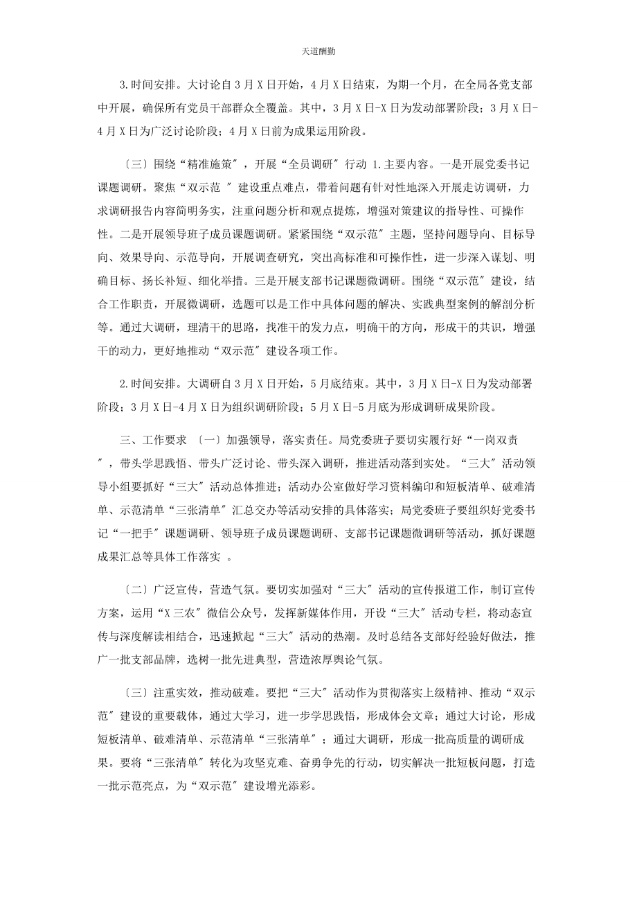 2023年“奋进示范区奋战示范点”大学习大讨论大调研活动实施意见.docx_第3页