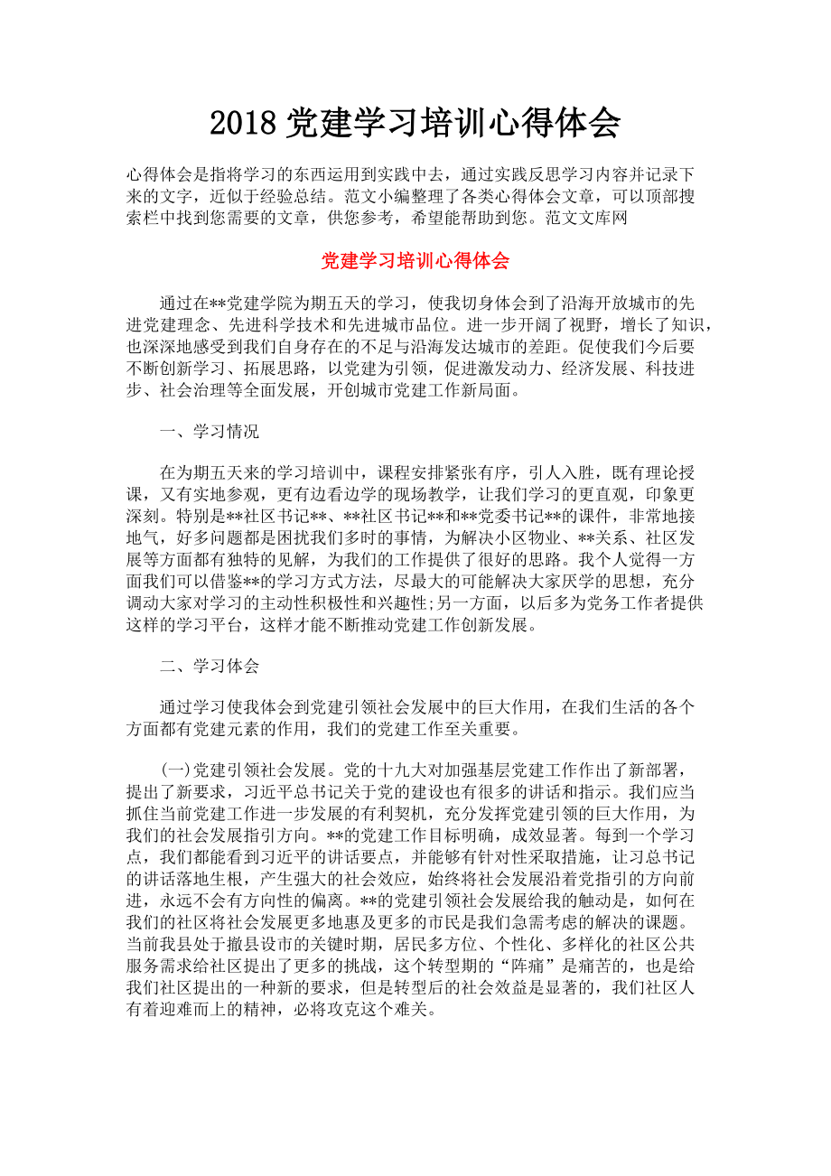 2023年党建学习培训心得体会.doc_第1页