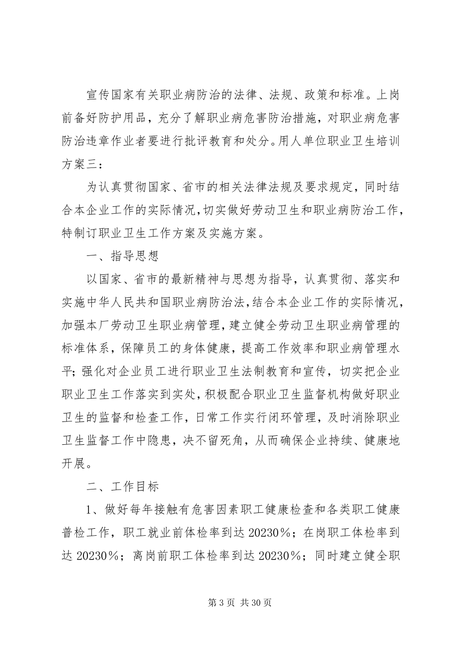 2023年用人单位职业卫生培训计划大全.docx_第3页