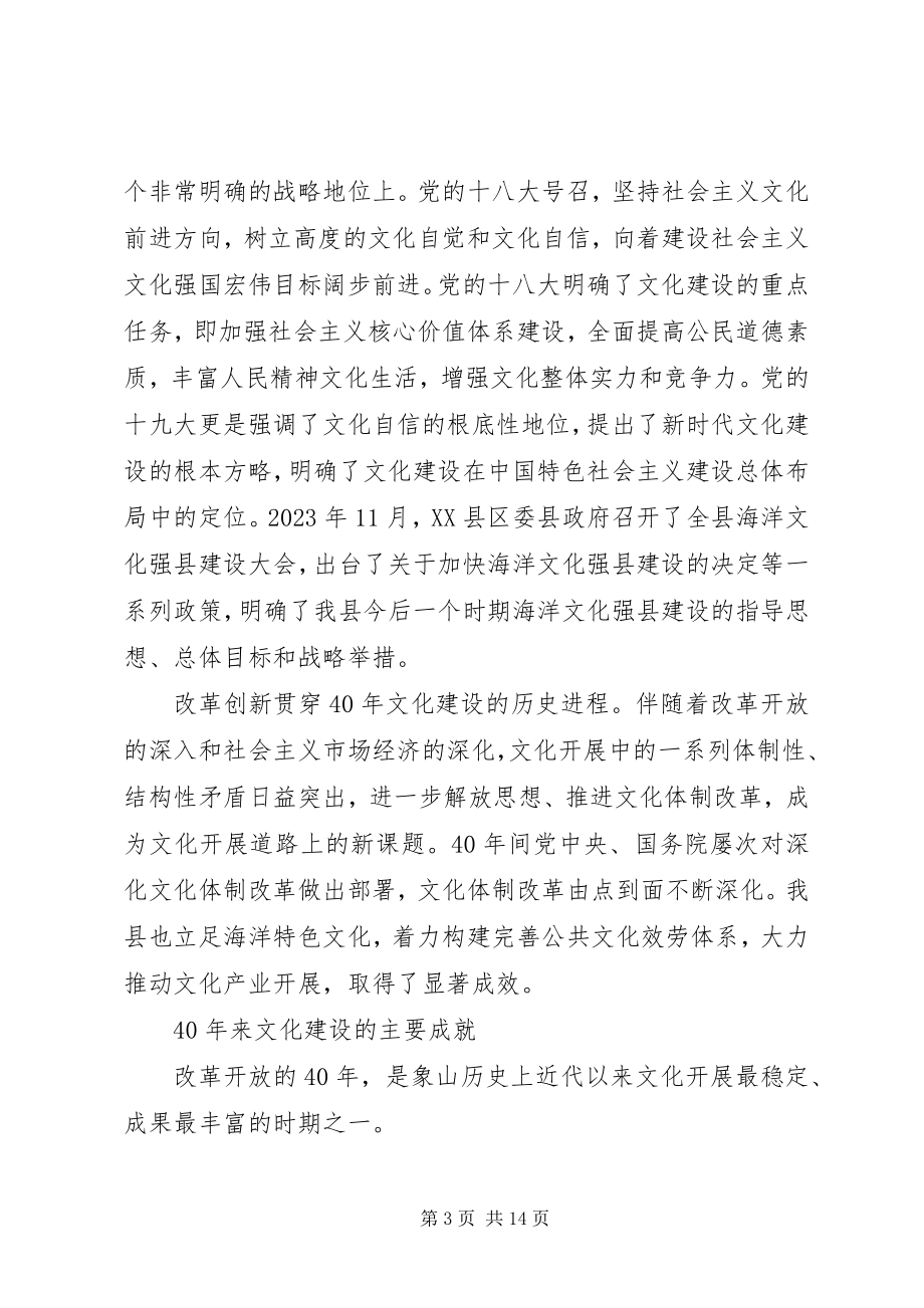 2023年改革开放某年文化工作总结.docx_第3页