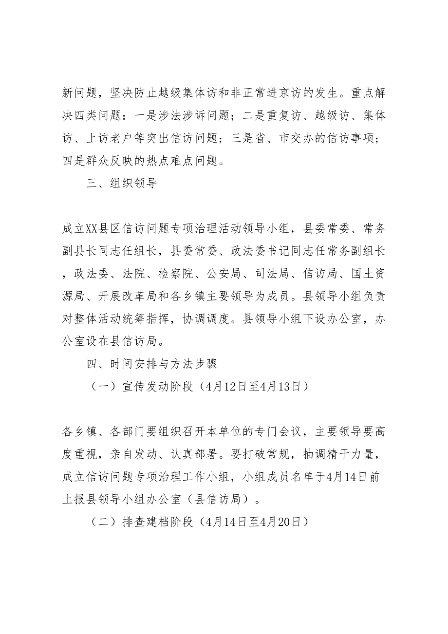 2023年关于在全县开展信访问题专项治理活动的实施方案 .doc_第2页