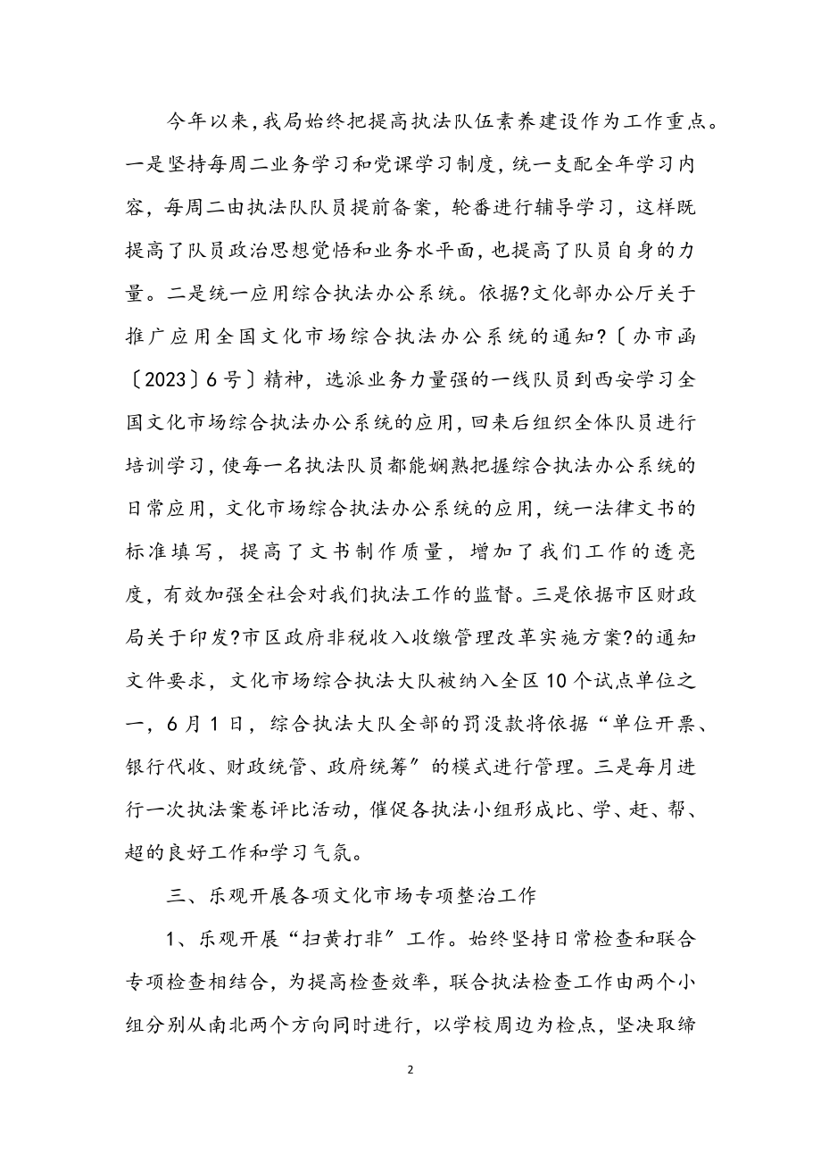 2023年文广局行政执法半年工作总结.docx_第2页