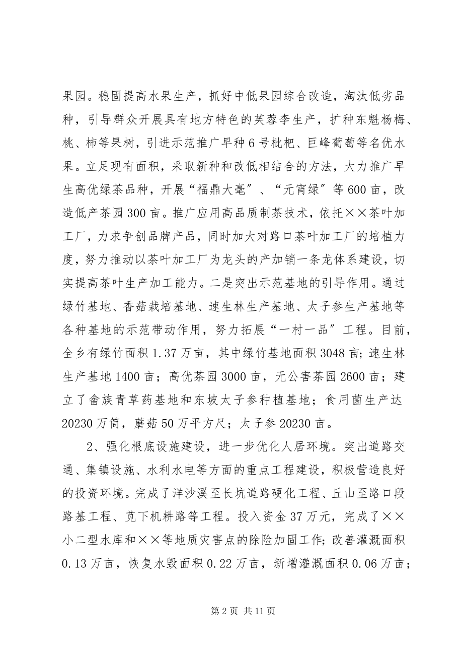 2023年乡政府工作总结与思路.docx_第2页