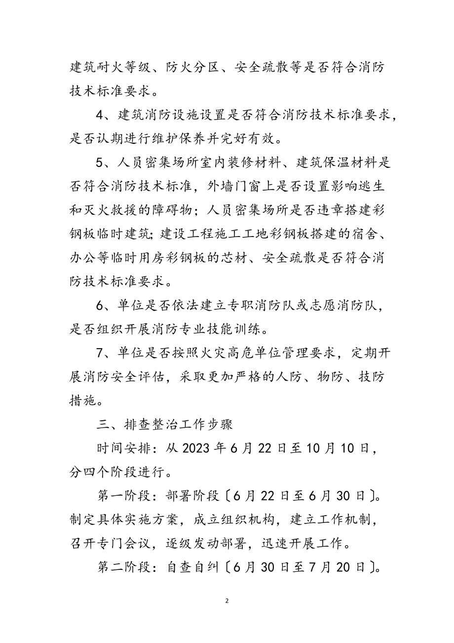 2023年民政局消防安全整治活动方案范文.doc_第2页