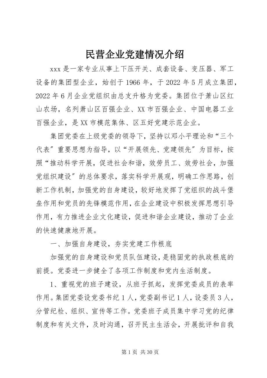 2023年民营企业党建情况介绍.docx_第1页