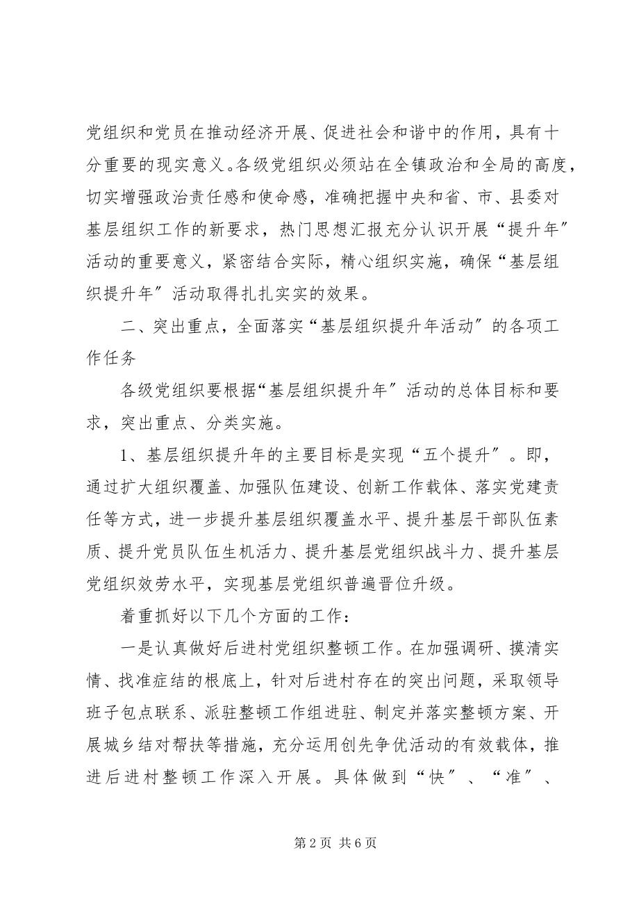 2023年副镇长在基层组织提升年活动动员会上的致辞.docx_第2页