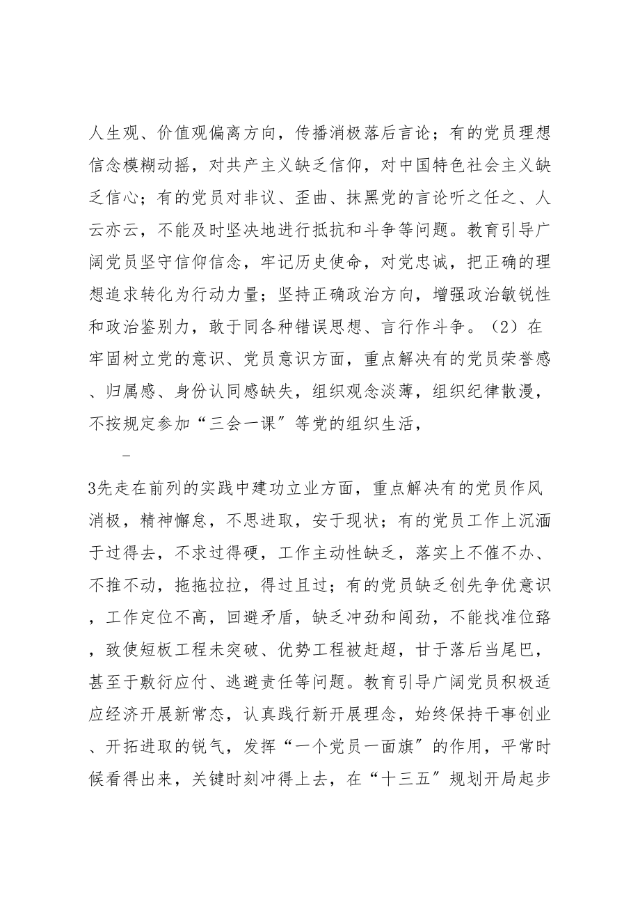 2023年两学一做学习教育工作实施方案 3.doc_第3页