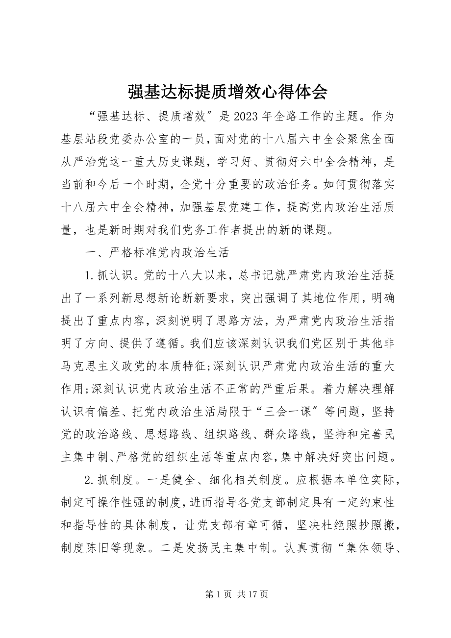 2023年强基达标提质增效心得体会.docx_第1页