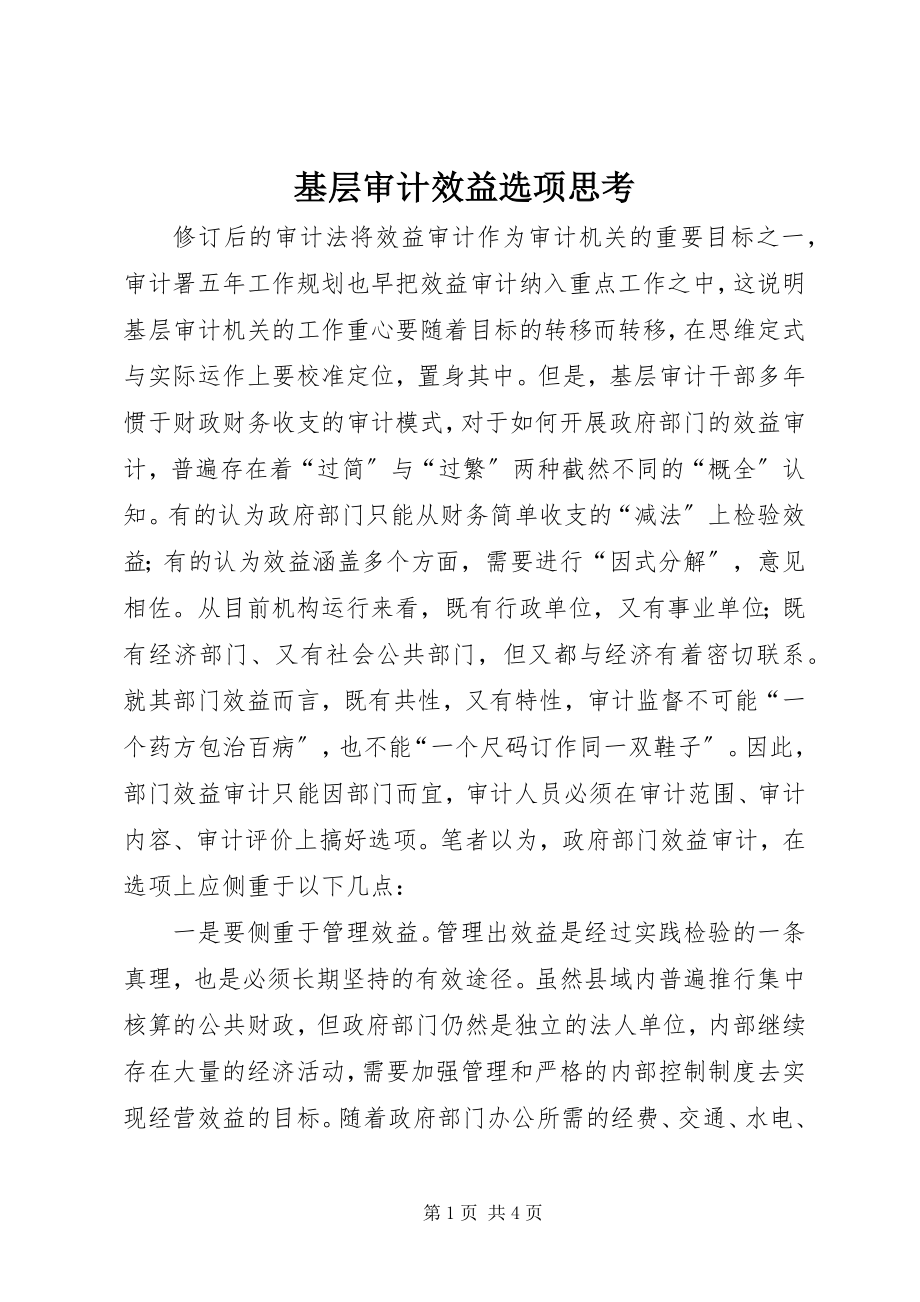 2023年基层审计效益选项思考.docx_第1页