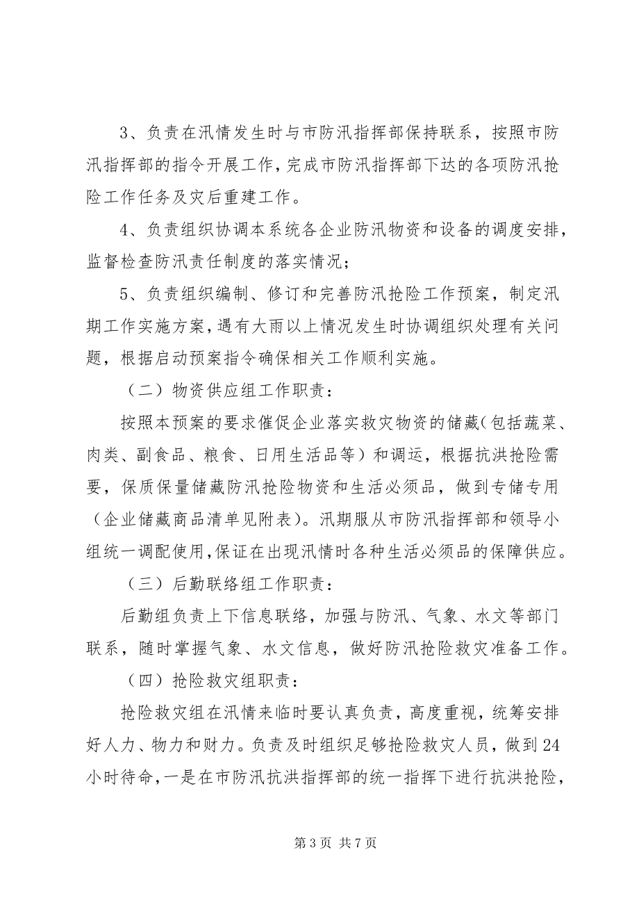 2023年商务局《防洪救灾工作预案》2.docx_第3页