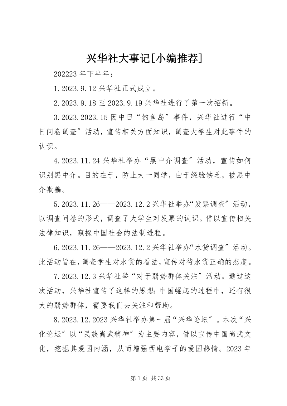 2023年兴华社大事记.docx_第1页