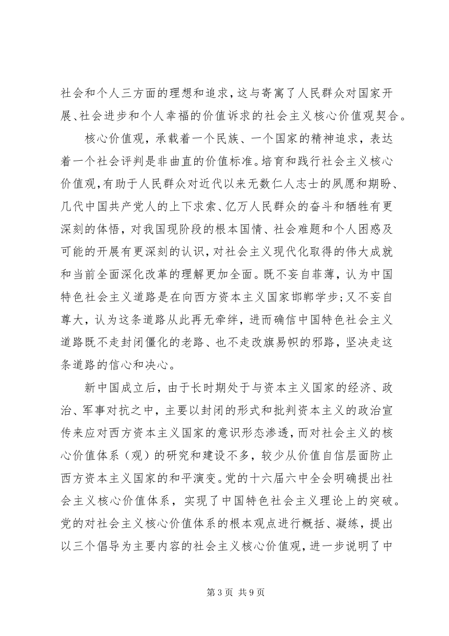 2023年基层党员积极践行社会主义核心价值观讲话稿.docx_第3页