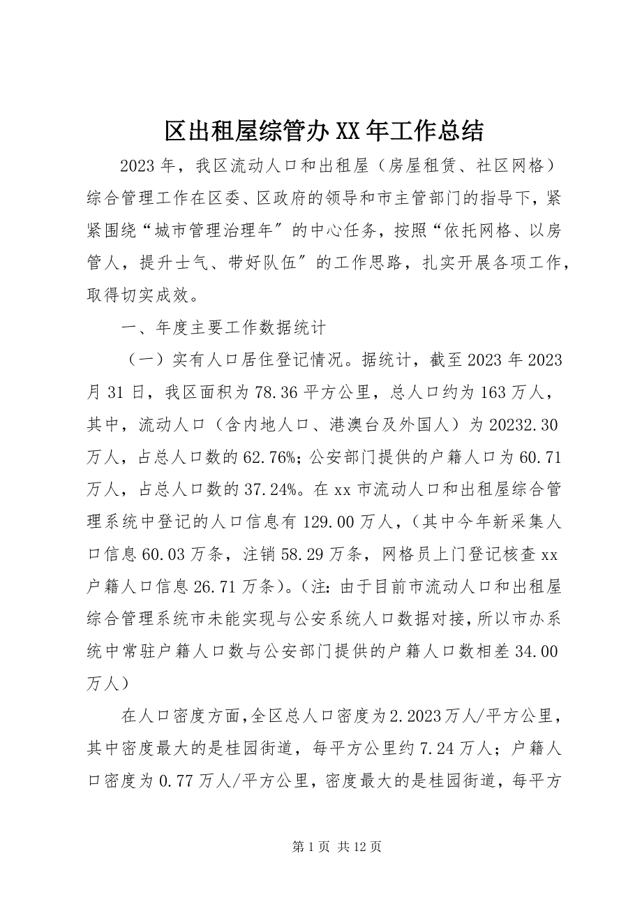 2023年区出租屋综管办工作总结.docx_第1页