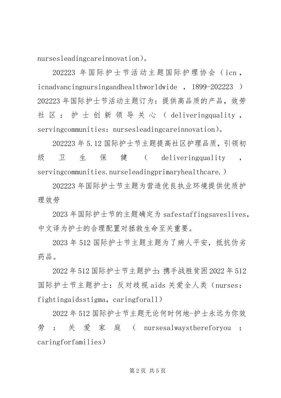 2023年国际护士节宣传资料大全.docx_第2页