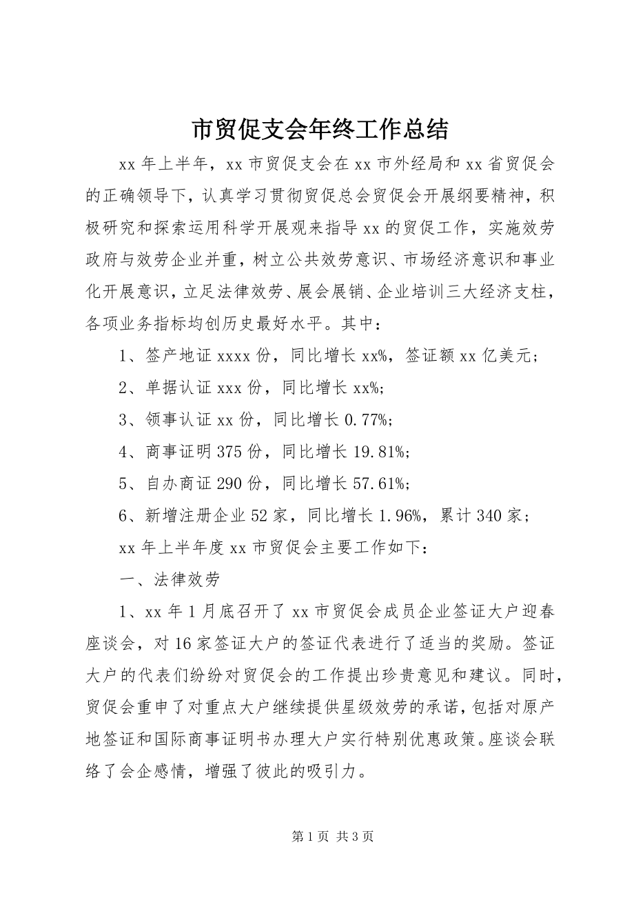 2023年市贸促支会年终工作总结.docx_第1页