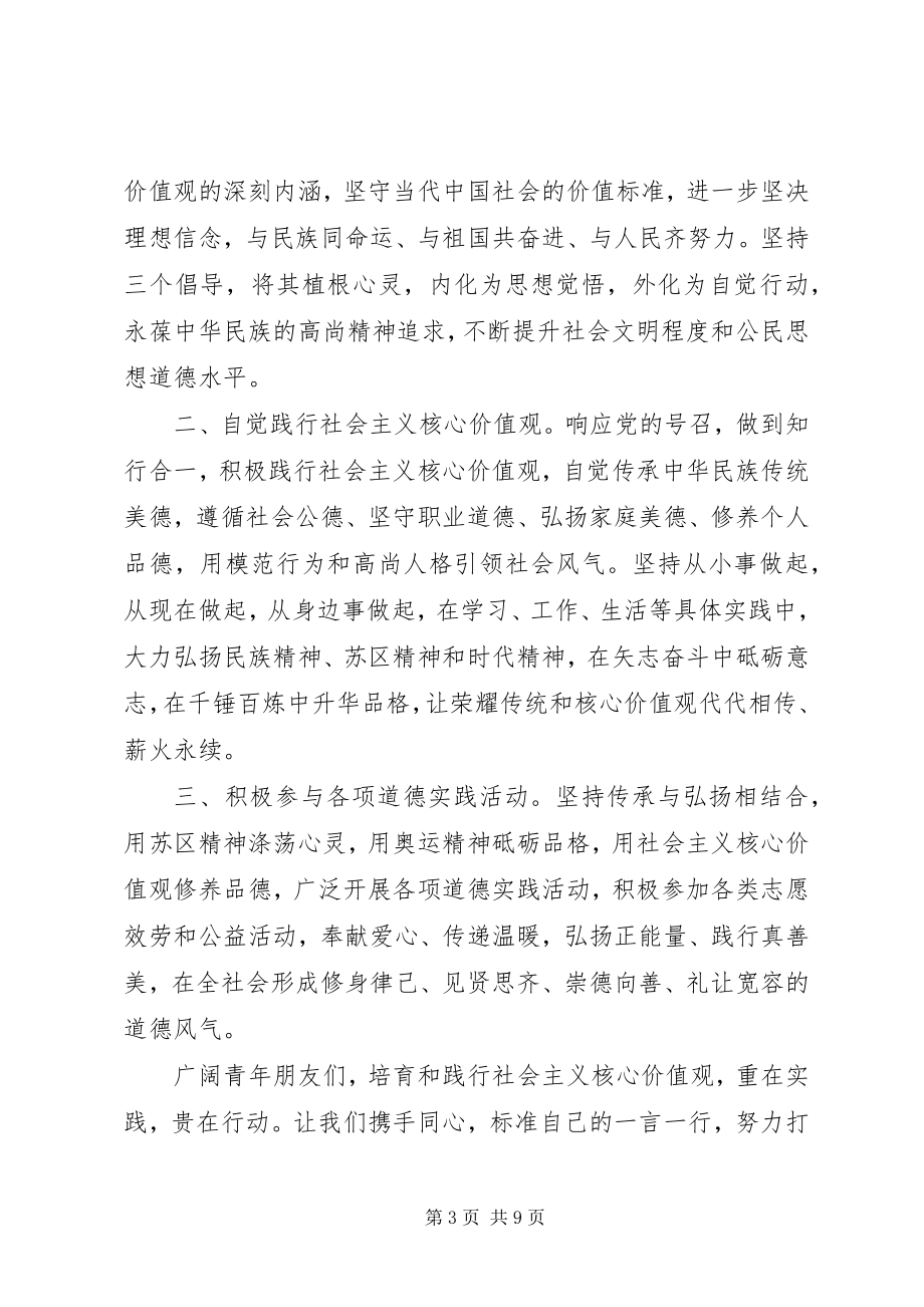 2023年核心价值观倡议书4篇3.docx_第3页