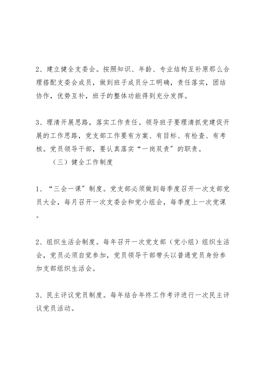 2023年基层党支部规范化建设实施方案实施方案年党支部规范化建设实施方案.doc_第3页