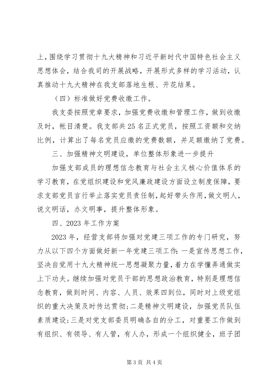 2023年经营党支部工作总结暨工作计划.docx_第3页