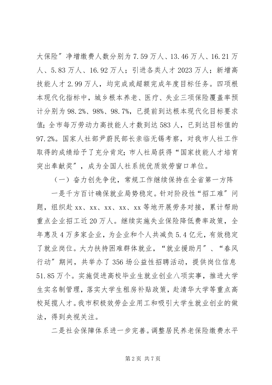 2023年市人力资源和社保局年工作总结.docx_第2页