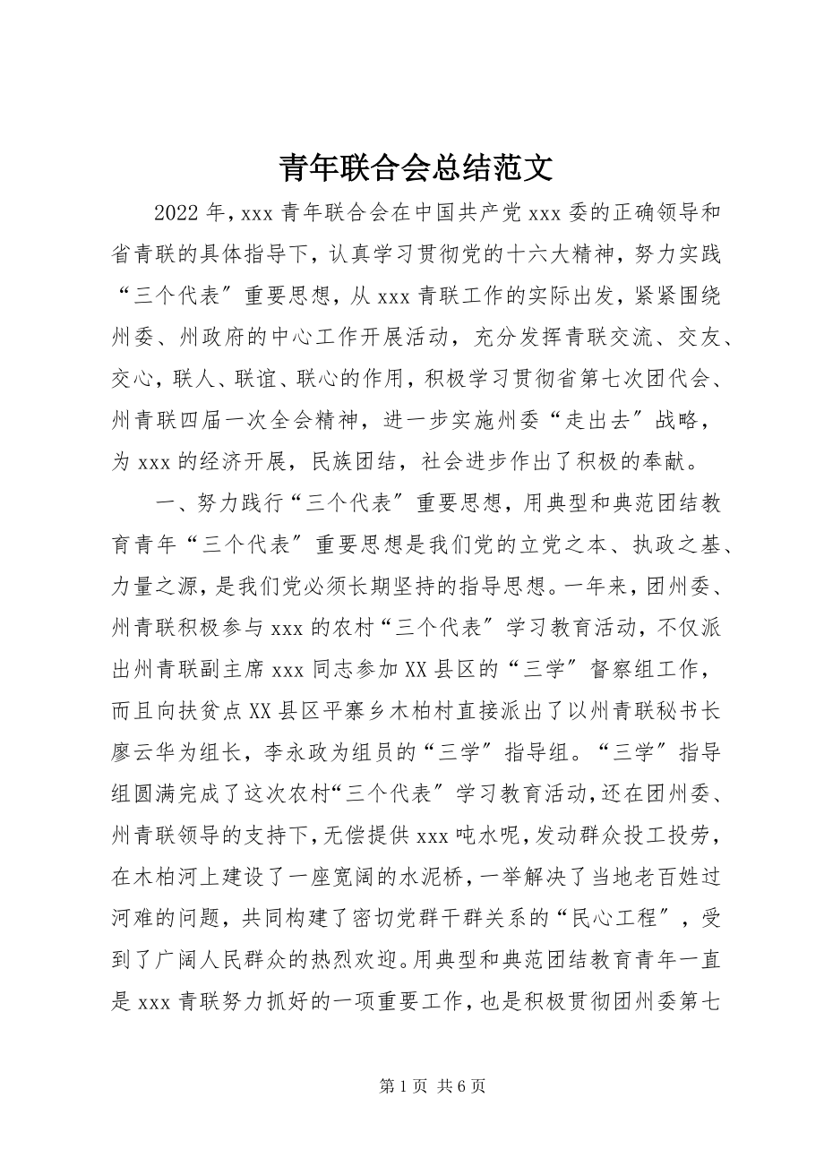 2023年青年联合会总结.docx_第1页