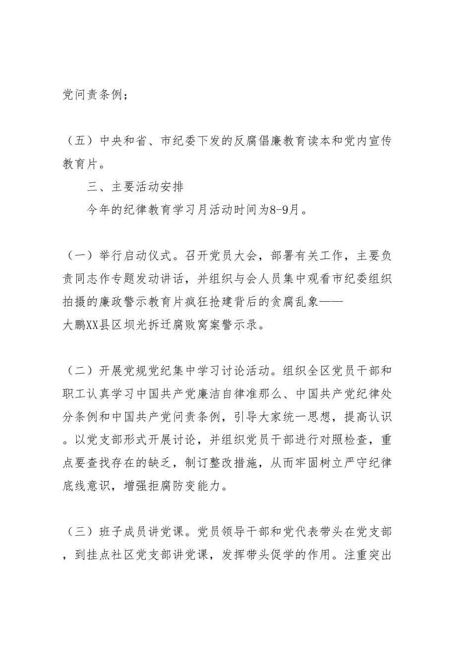 2023年区物业办年纪律教育学习月活动实施方案.doc_第2页