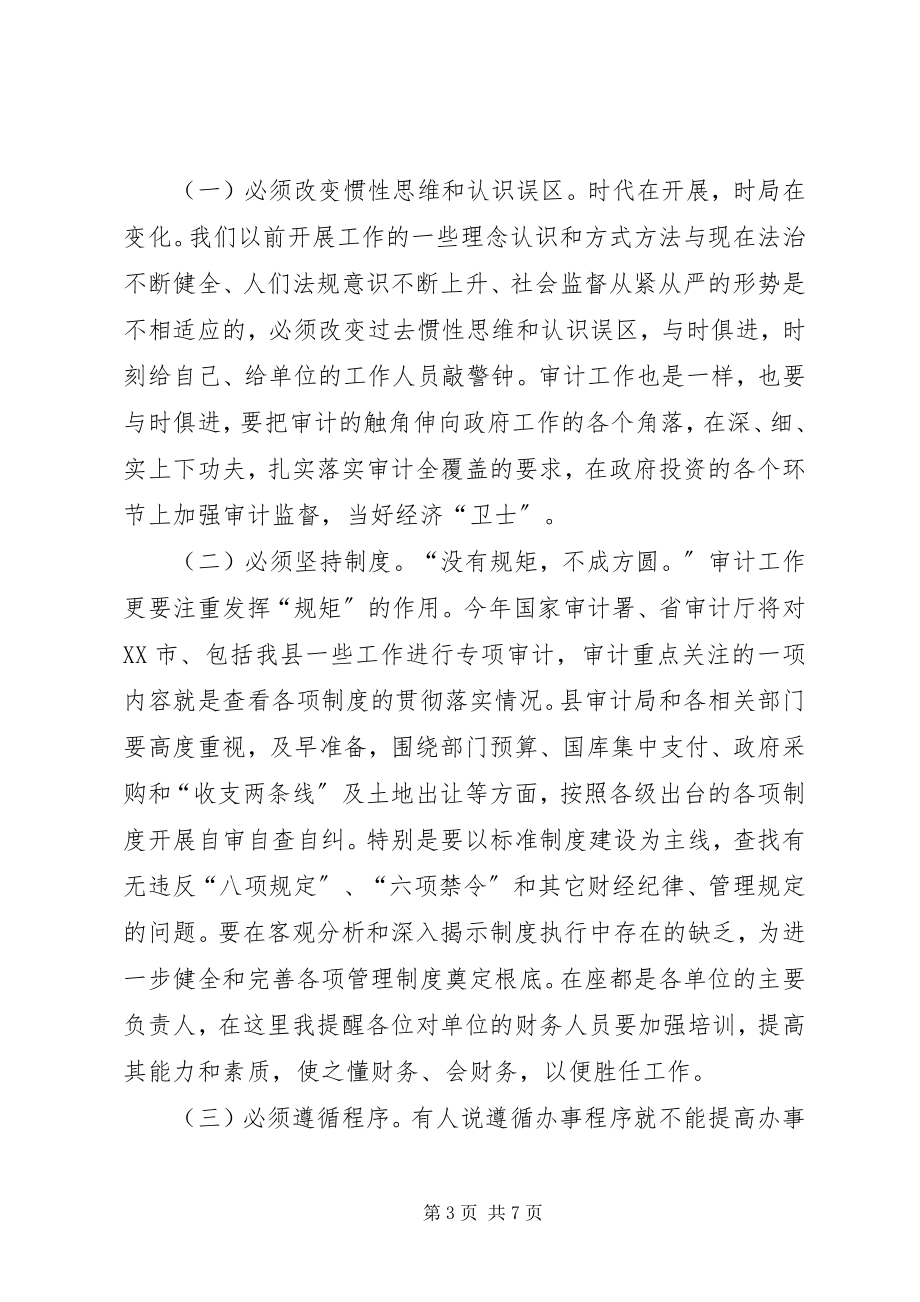 2023年县审计监督工作会议领导致辞稿.docx_第3页