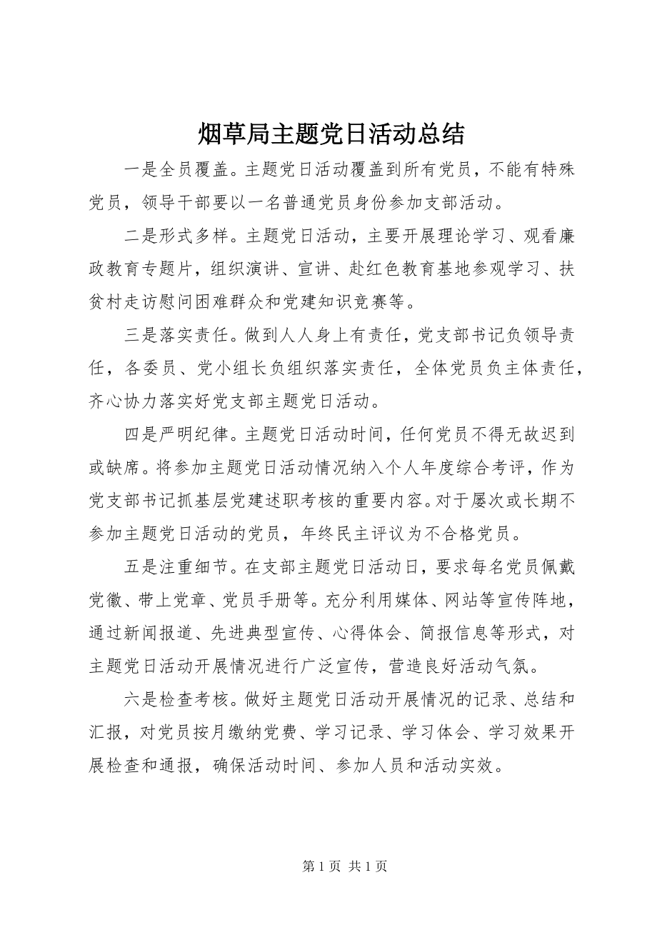 2023年烟草局主题党日活动总结.docx_第1页