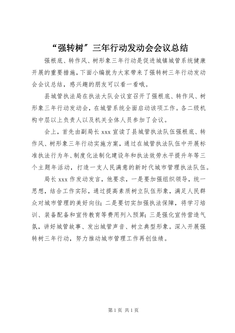 2023年强转树三年行动动员会会议总结.docx_第1页