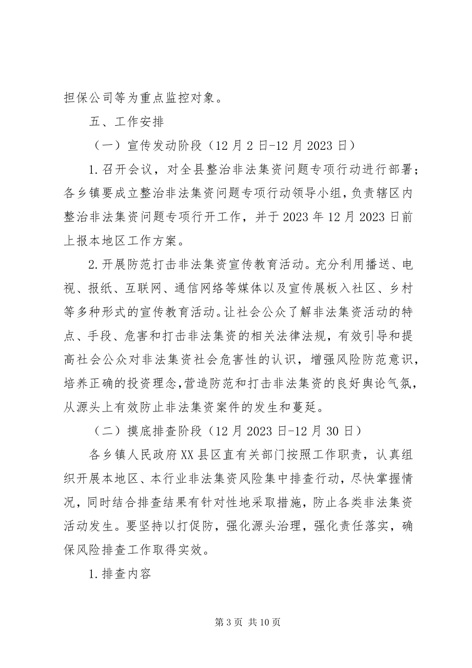 2023年全县非法集资专治实施方案.docx_第3页