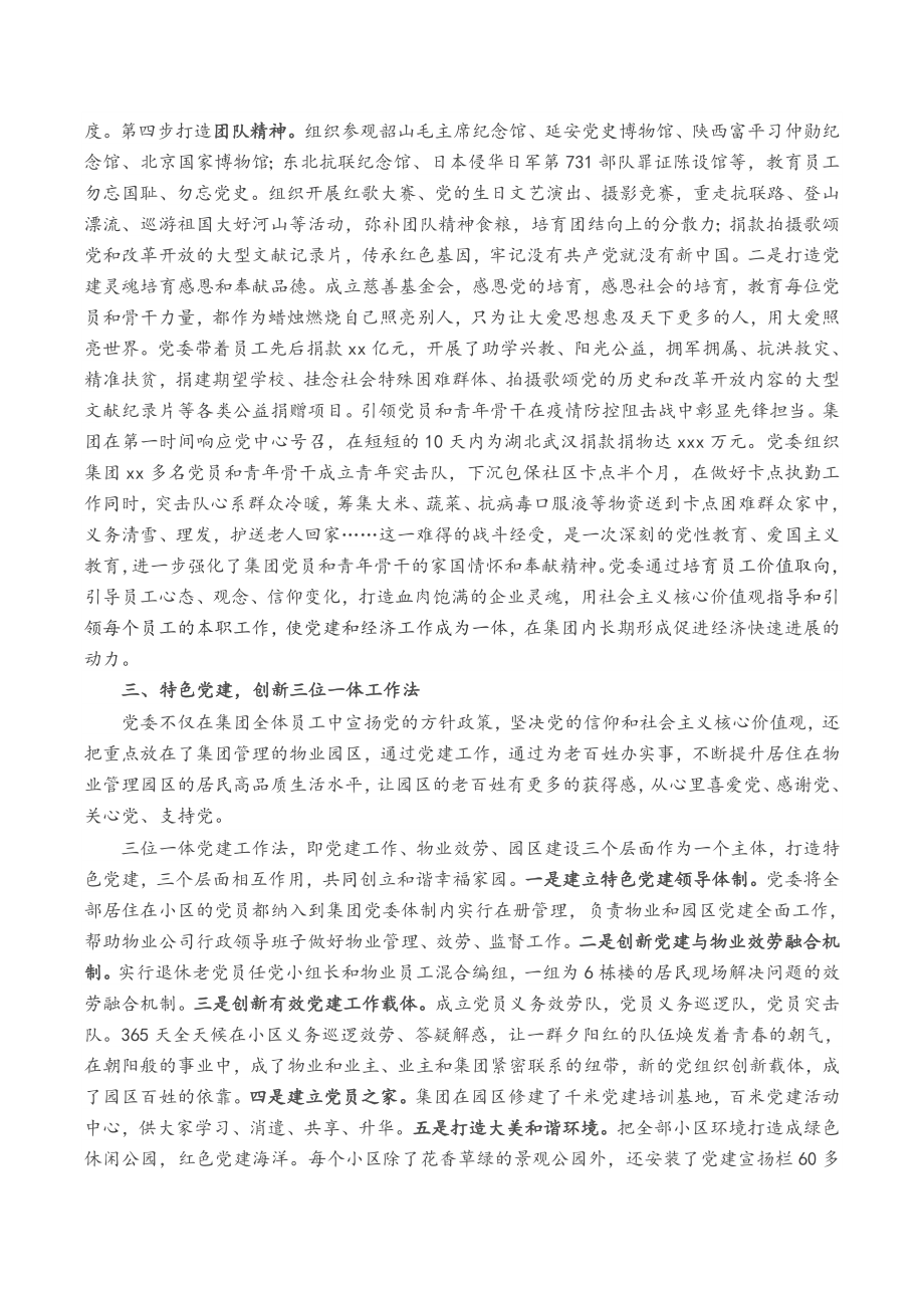 2023年党企深度融合促进经济快速发展--民营投资集团党建工作总结.doc_第2页