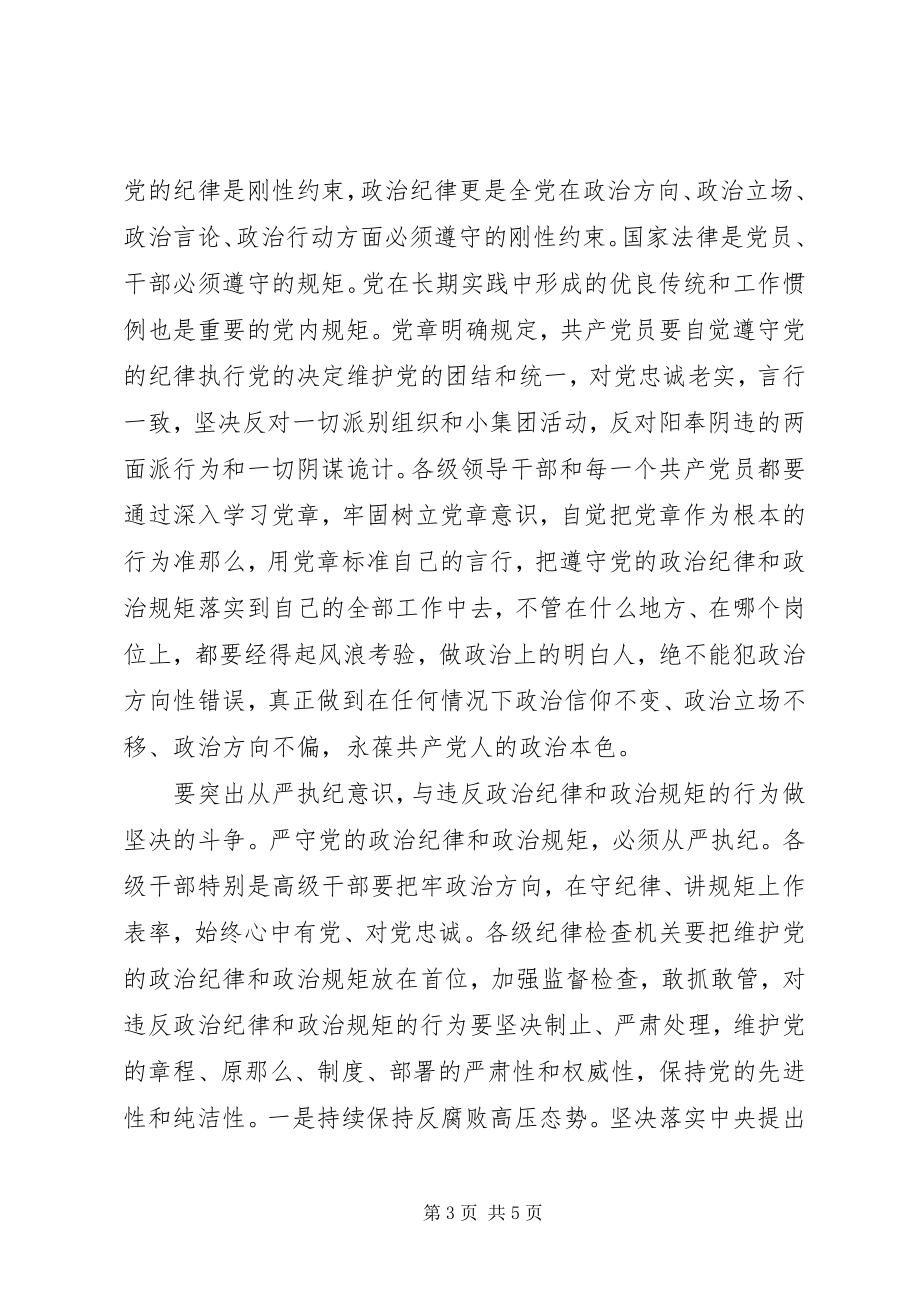 2023年严守党政治纪律和政治规矩心得体会.docx_第3页