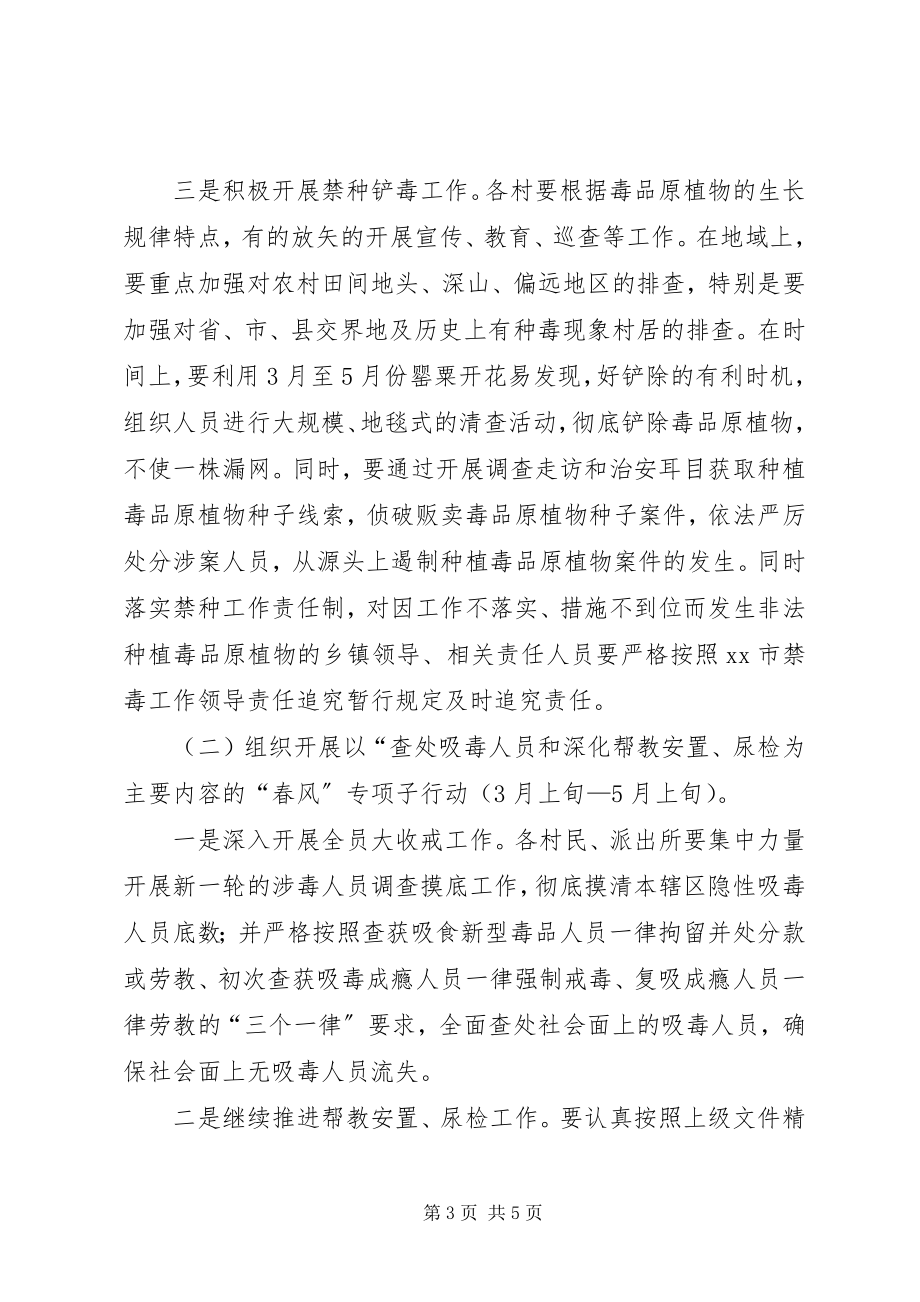 2023年乡镇禁毒专项行动方案.docx_第3页