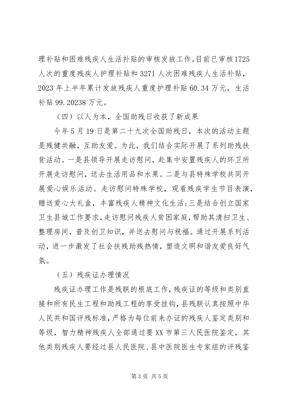 2023年县残联上半年工作总结及工作计划.docx_第3页