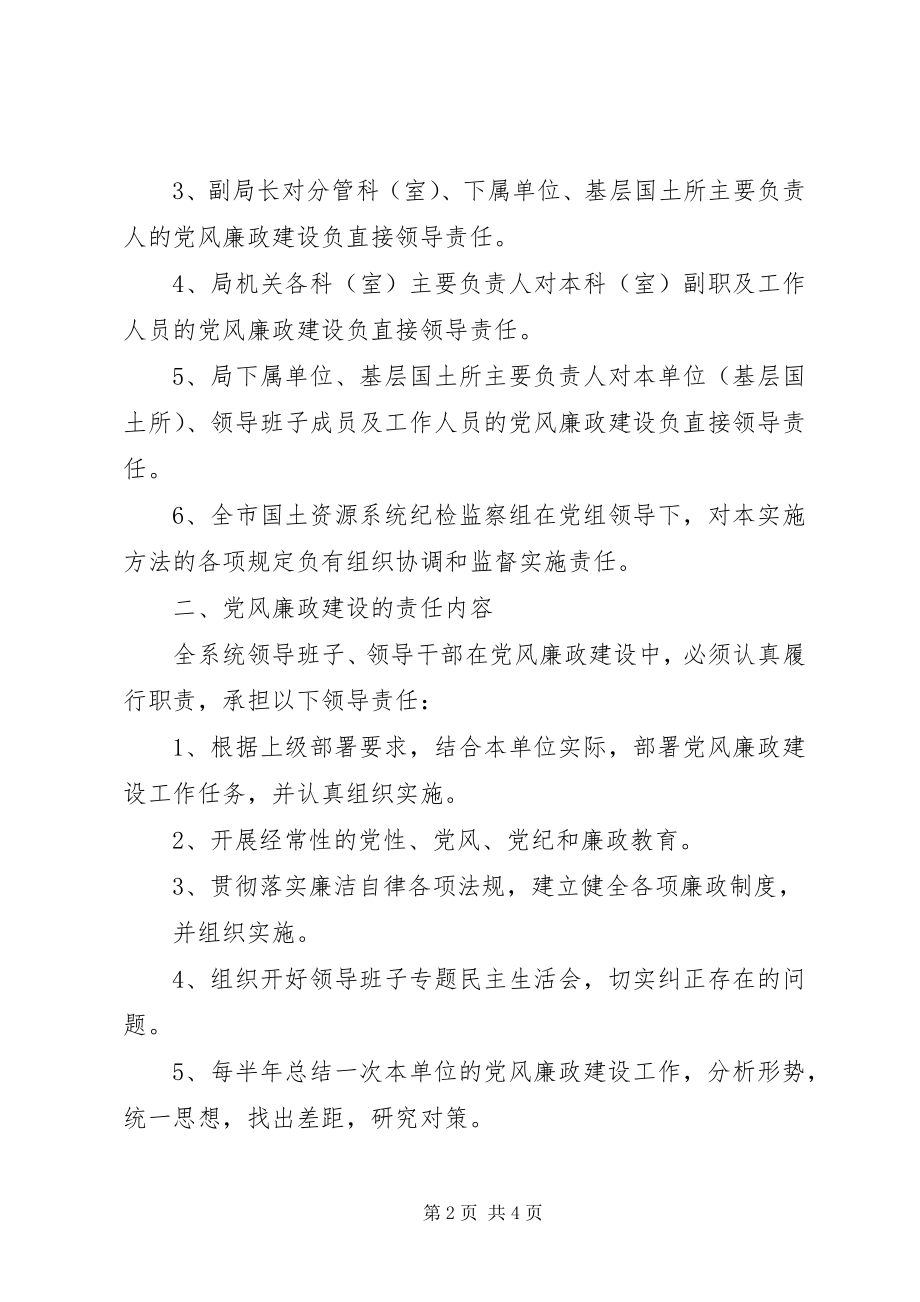 2023年党风廉政建设责任制实施办法党风廉洁建设工作条例.docx_第2页