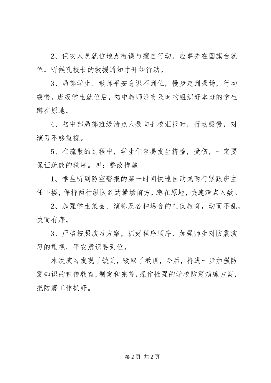 2023年防震疏散演练总结[样例5].docx_第2页