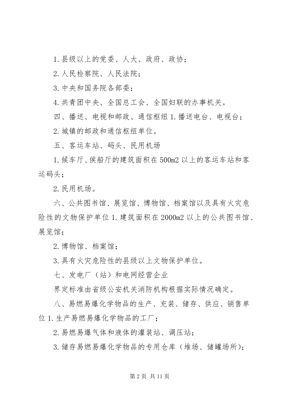 2023年XX市消防安全重点单位分类.docx_第2页