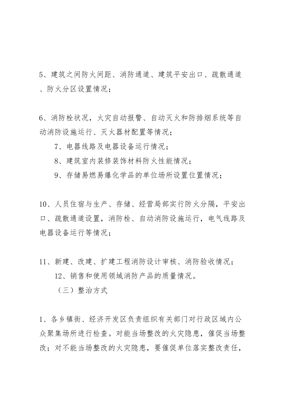 2023年公共聚集场所火灾隐患排查方案.doc_第3页