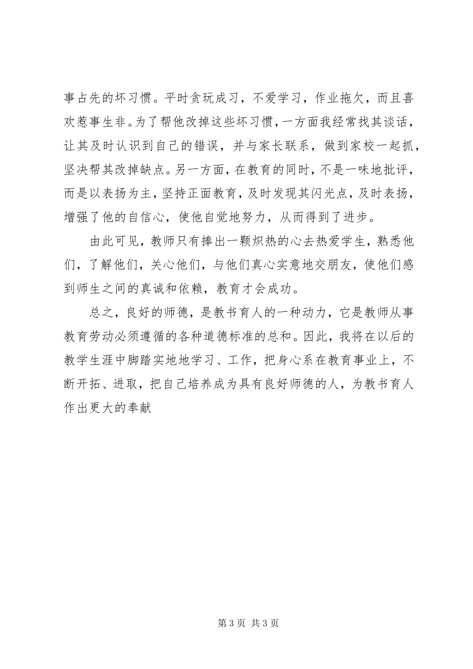 2023年《小学教师的师德修养》学习心得体会.docx_第3页