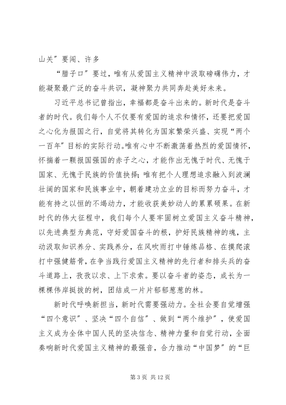 2023年学习《新时代爱国主义教育实施纲要》心得体会5篇.docx_第3页