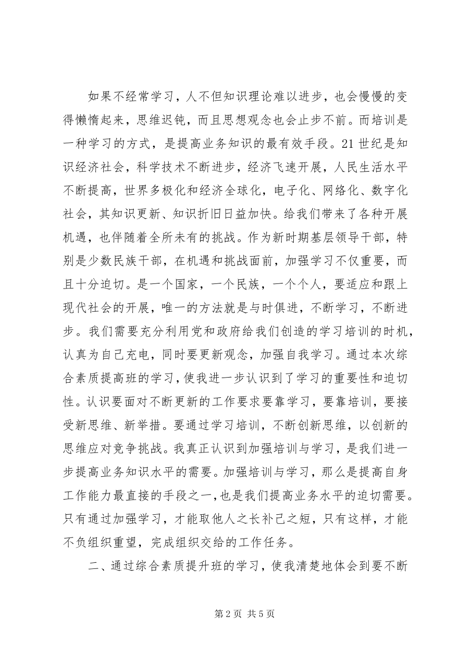 2023年少数民族干部培训学习心得体会.docx_第2页