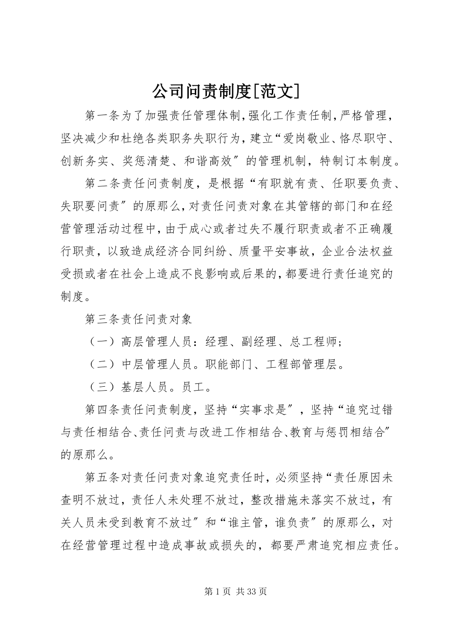 2023年公司问责制度.docx_第1页